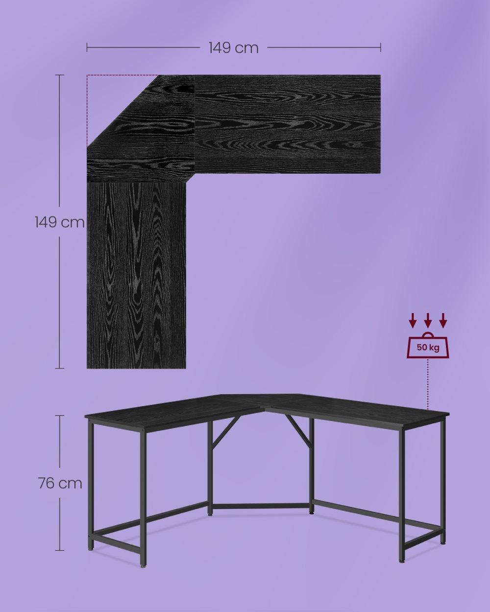 Hjørneskrivebord i industrielt design - Skrivebord -