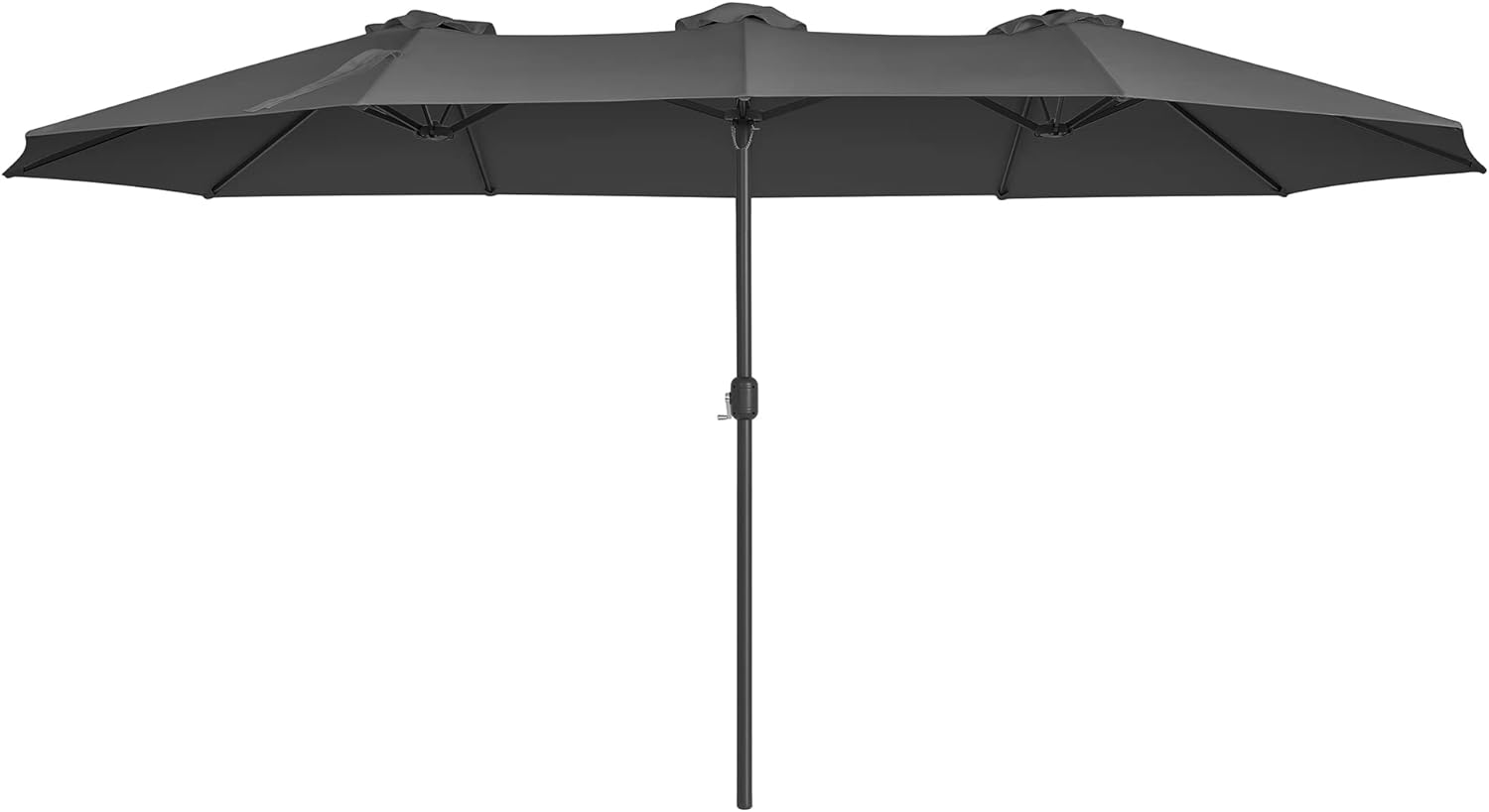 Luksus dobbelt parasol - Ekstra stor  i sort - 460 x 270 cm